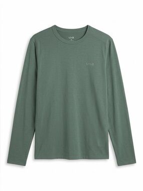 Lolë Men's Long-Sleeve Crewneck T-Shirt - Olive Green (Size XL)